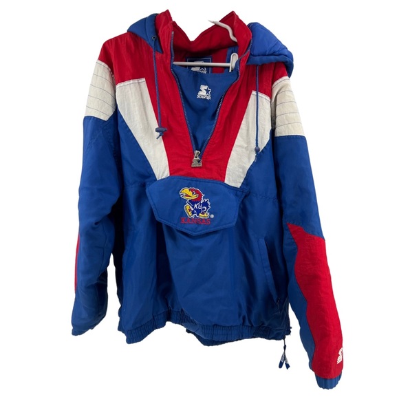 STARTER Other - KU University of Kansas VTG Starter jacket coat pullover puffer sports outdoor